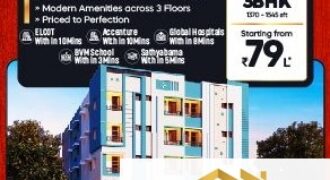 3BHK Apartment in Sholinganallur